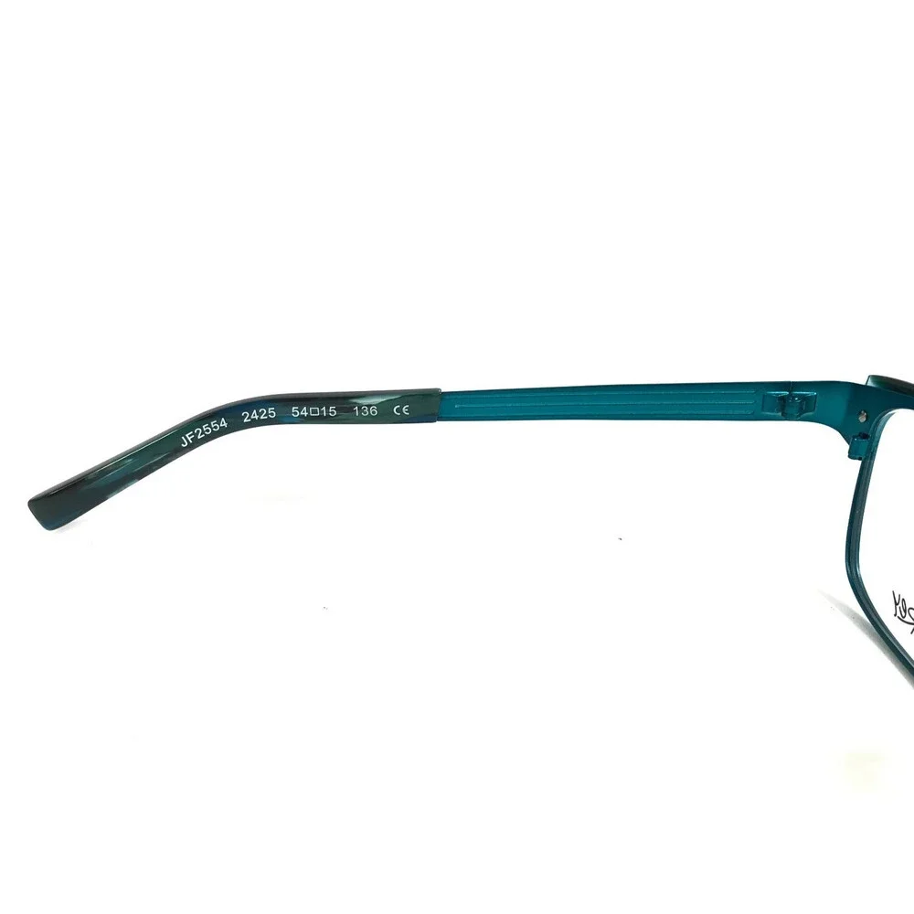 J.F. Rey Eyeglasses Frames JF2554 2425 Matte Teal Blue Horn Cat Eye 54-15-136
